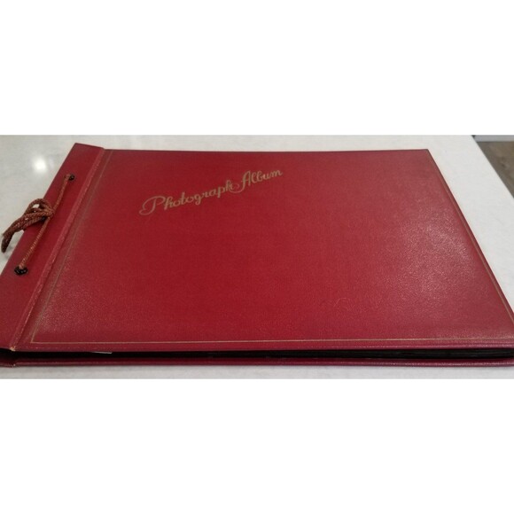 Vintage faux leather bound photo album 50s - Picture 7 of 12